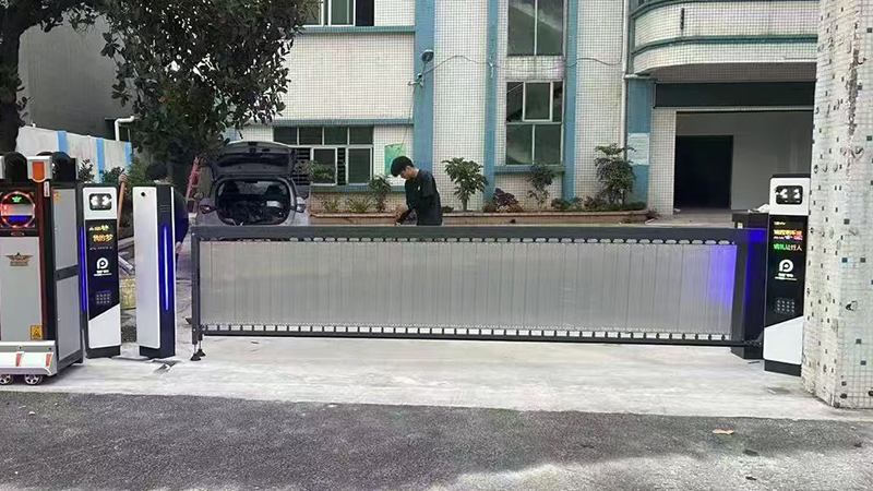 停车场车牌识别广告道闸项目