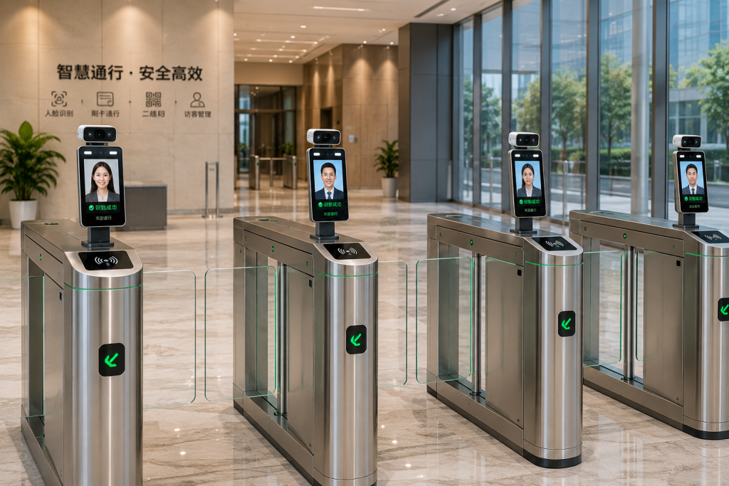 人行通道闸怎么选，三辊闸、翼闸、摆闸和人脸识别通道闸对比